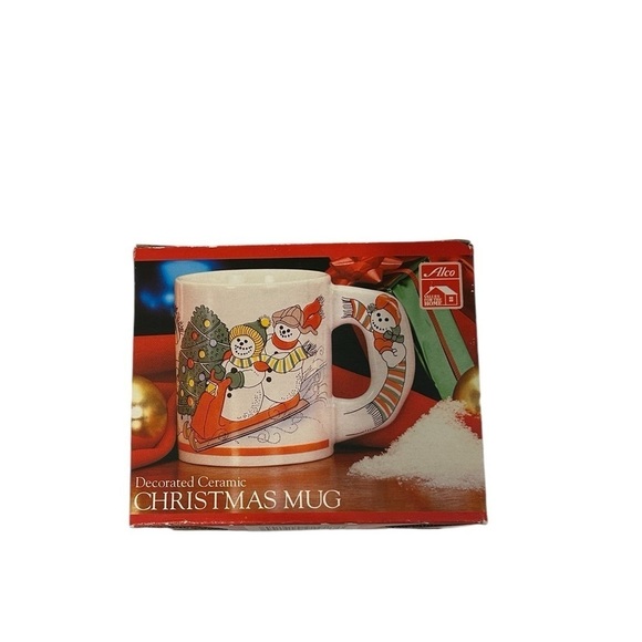 Christmas Mug with Fancy Handle Decorated - New in Box - Picture 13 of 15